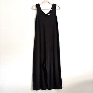 Storq Black Ribbed Sleeveless Tank Wide Leg Jumpsuit Sz 1 / XS